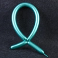 Metallic teal 260 magic long balloon with a thick latex texture for twisting - 100pcs / Green