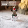 Campanella a forma di renna natalizia dipinta a mano, decorazione in resina da 4x7 cm - Piccolo Stile Renna di Natale