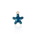 Ciondolo a forma di stella marina in smalto blu e oro per gioielli fai da te - Stella Marina