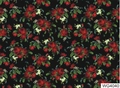 Vintage floral aurora galaxy nail water slider decals with red roses on black, model WG4040 - WG4040