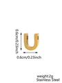 18k gold plated stainless steel U-shaped heart bead 0.6cm pendant for jewelry making - Letter U Pendant