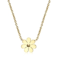Schicke goldene Gänseblümchen-Halskette mit Anhänger für Damen, modischer Schmuck - Gold