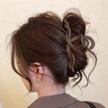 Large dark brown matte claw clip with wavy design for thick hair styling - 14cm Coffee Double Layer Butterfly
