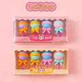 Lot de deux gommes colorées en forme de sucette dans de jolies boîtes cadeaux - Sucette / Aléatoire