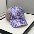 Berretto da baseball con paillettes viola e blu e rete rosa traspirante sul retro - Violetto