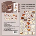 Waterproof vintage letter and butterfly sticker pack with 30 unique retro furniture designs - XCC026 Vintage Letters - 30 Sheets/Pack