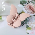 Elegant matte butterfly hair claw clip in soft nude pink for stylish hairstyles - Nude Pink