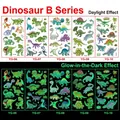 5-pack cartoon dinosaur glow-in-the-dark waterproof tattoo stickers for kids party - Luminous Dinosaur Series B