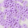 Perle piatte tonde in argilla polimerica viola per bracciali e collane fai-da-te - Viola Chiaro