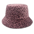 Detaillierte Textur des Cordstoffs mit dunkelrosa Leopardenmuster auf einem Fischerhut - M (56-58cm) / Rosa Leopardenmuster (2#)