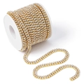 Chaîne à griffes en strass doré en rouleau pour bijoux DIY et décoration de téléphone - 10 Yards/Rouleau