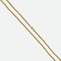 Polished gold stainless steel twist chain necklace with elegant braided texture - 2mm Dragon Bone Chain / 40+5CM Extension Chain / Gold