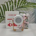 Portable white LED lantern lamp with wooden handle in gift box for bedroom bedside decor - Gift Wrapping - Couples / White