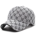 Jacquard-Baseballkappe mit monochrome geometrischem Muster und verstellbarem Band - Grau