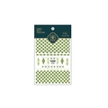 FANSIDE Green Checkerboard and Heart Nail Stickers FS-004 Pro TENSOR Adhesive Art - Green Checkerboard Heart Style (FS-004)