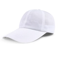 Gorra de béisbol de malla blanca con visera larga para protección solar de verano - Ajustable / Blanco