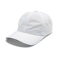 White quick-dry baseball cap with star-shaped laser-cut vents and reflective brim - M(56-58cm) / White