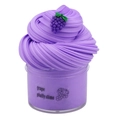 Grape fluffy butter slime in 70ml jar with grape charm and swirled purple texture - Purple Grape