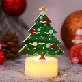 Christmas tree LED night light with golden star and warm glow on snowy base - Christmas Tree