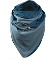 Blue thick mesh and cotton warm scarf wrap with stylish metal snap buttons - 150*75cm / Dark Blue Mesh Button (Image 50)