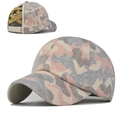 Gorra de béisbol de camuflaje rosa para mujer con diseño cruzado para coleta alta - Ajustable / Camuflaje Rosa (Rosa Gris Beige)