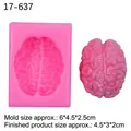 Molde de silicona rosa para snacks de cerebro de Halloween con producto acabado - Cerebro (Estilo 2) / Rosa