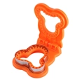 Bärenförmige Sandwichform aus Edelstahl und Brot-Ausstecher in Orange - Oranger Bär