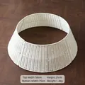 White woven Christmas tree collar with 75cm base diameter and handcrafted texture - Top 58xBottom 75xH 25cm / White Solid Fine Rope