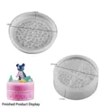 DIY silicone mold set for round diamond storage jars with specific size dimensions - Striped Round - Stone Texture Box