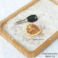 Dried lemon slice 4-5cm for DIY Christmas crafts on wood tray with snow texture - Lemon Slice