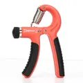 Adjustable hand grip strengthener in orange and black with 5kg to 60kg resistance - Plain Style / Orange Black
