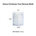 Transparante siliconen mal voor kerstboom kaarsen en DIY decoratie, maat 8x7cm - Koepel Kerstboom Siliconen Vorm