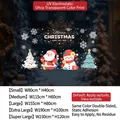 Christmas static window sticker featuring Santa Claus and snowman with UV double-sided print - Small [80*40CM]