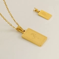 18K vergulde roestvrijstalen ketting met tijger sterrenbeeld en Boeddha hanger - Tijger Stijl (ZYG1025-虎)