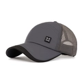 Atmungsaktive, schnelltrocknende dunkelgraue Mesh-Baseballkappe mit MQWID-Logo und Sports - Verstellbar / Dunkelgrau