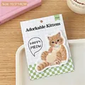 Cute orange tabby cat sticky notes memo pad for students and journals, 30 sheets - 1# Orange Toast