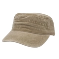 Berretto cadet classico in cotone lavato kaki vintage per sport all'aperto e protezione solare - Cammello