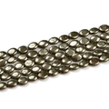 Ovalen pyriet losse kralen met metallic gouden glans voor DIY-sieraden maken - Ovaal 8*10mm