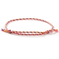 Bohemian hand-woven cotton friendship bracelet in pink, orange, purple and white tones - Pink Orange Purple White