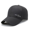 Berretto da baseball nero con stampa laterale JING PIN SPORT 1985 e visiera curva - grigio scuro