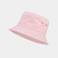 Classic light pink canvas bucket hat with metal eyelets and a minimalist sunshade design - M(56-58cm) / Light Pink