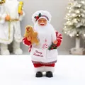 Standing Christmas chef figurine in red plaid with gingerbread man, 31cm height - Santa Claus Chef/Standing/31cm