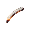 Amber tortoiseshell banana hair clip with sparkling rhinestones and crystal beads - Coffee Ponytail Clip with Rhinestones