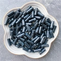 DIY colorful acrylic cylinder beads in blue-grey cloudy wash finish for jewelry making - 8x20mm / Black