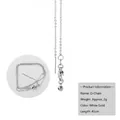 Detailed 45cm white gold O-chain necklace with lobster clasp and weight specifications - Platinum O-link Pin-type Chain (45CM)