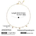 Waterproof gold star pendant necklace in stainless steel with hypoallergenic features - Gold Star Pendant (JDN0307016)
