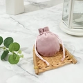 Sacchetto con coulisse in velluto rosa confetto per gioielli in un piccolo cestino - 7*9cm / Rosa