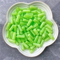 DIY jewelry beads in green cylinder acrylic with cloudy marble texture finish - 8x20mm / Fruit Green