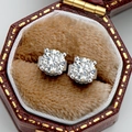 Orecchini classici in argento 925 con moissanite a quattro griffe in scatola regalo rossa - Moissanite 5mm