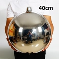 Große silberne 40cm Weihnachtskugel mit Reflexion für die Baumdekoration - 1 Stück/Packung (40cm) / Glänzendes Silber